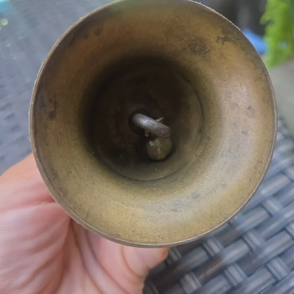 Collectible Vintage Brass Horse Hand Bell Figurine 4.5